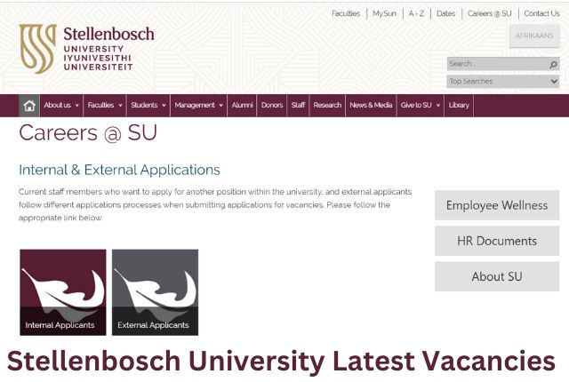 Stellenbosch University Latest Vacancies