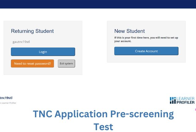 TNC Application Pre-screening Test