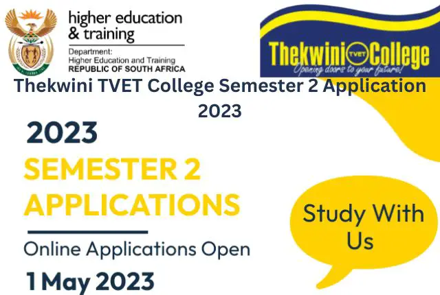 Thekwini TVET College Semester 2 Application 2023
