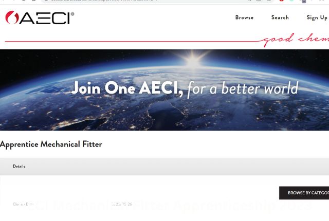 AECI Mechanical Fitter Apprenticeship 2023