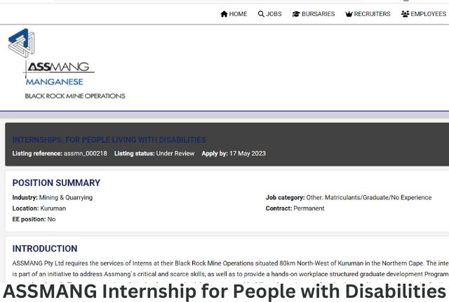 ASSMANG Internship for People with Disabilities