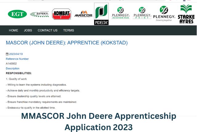 MMASCOR John Deere Apprenticeship Application 2023