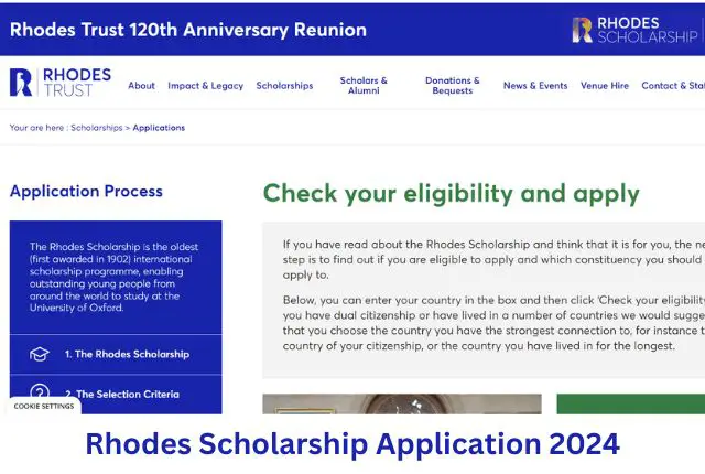 Rhodes Scholarship Application 2024