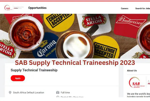 SAB Supply Technical Traineeship 2023