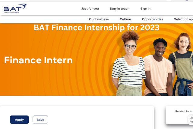 BAT Finance Internship for 2023