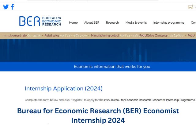 Bureau for Economic Research (BER) Economist Internship 2024