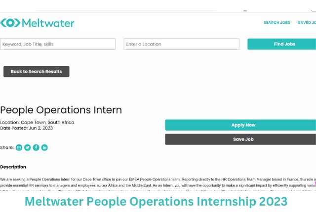 Meltwater People Operations Internship 2023