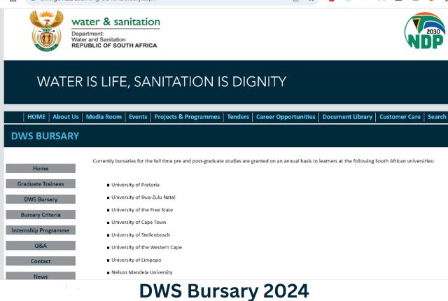 DWS Bursary 2024