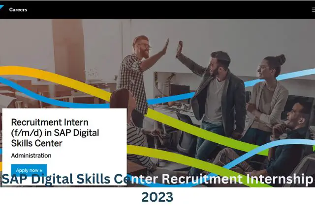 SAP Digital Skills Center Recruitment Internship 2023