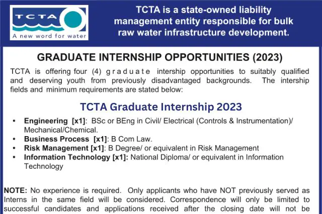 TCTA Graduate Internship 2023