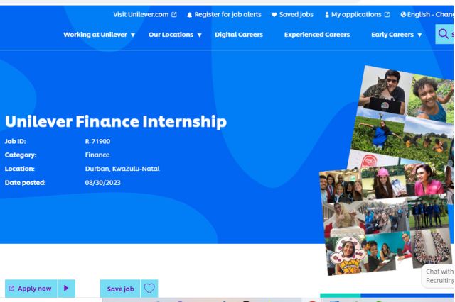 Unilever Finance Internship 2023