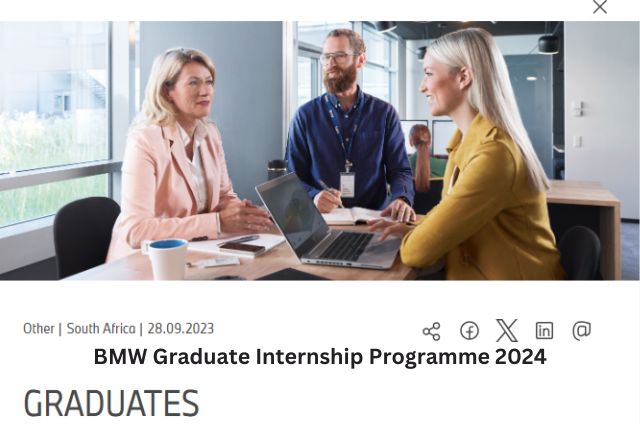 BMW Graduate Internship Programme 2024