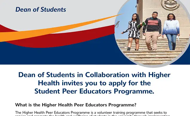 UNISA Higher Health Peer Educators Programme 2024