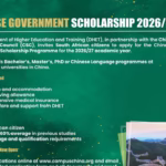 The 2026/27 Chinese Government (CSC) Scholarship Programme for South Africans is now open.