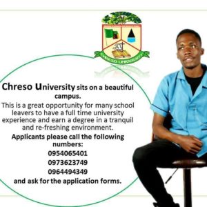 Chreso University, CU Zambia Admission and Application Forms: 2024/2025 - How to Apply?