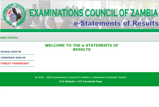 ECZ eStatement of Results