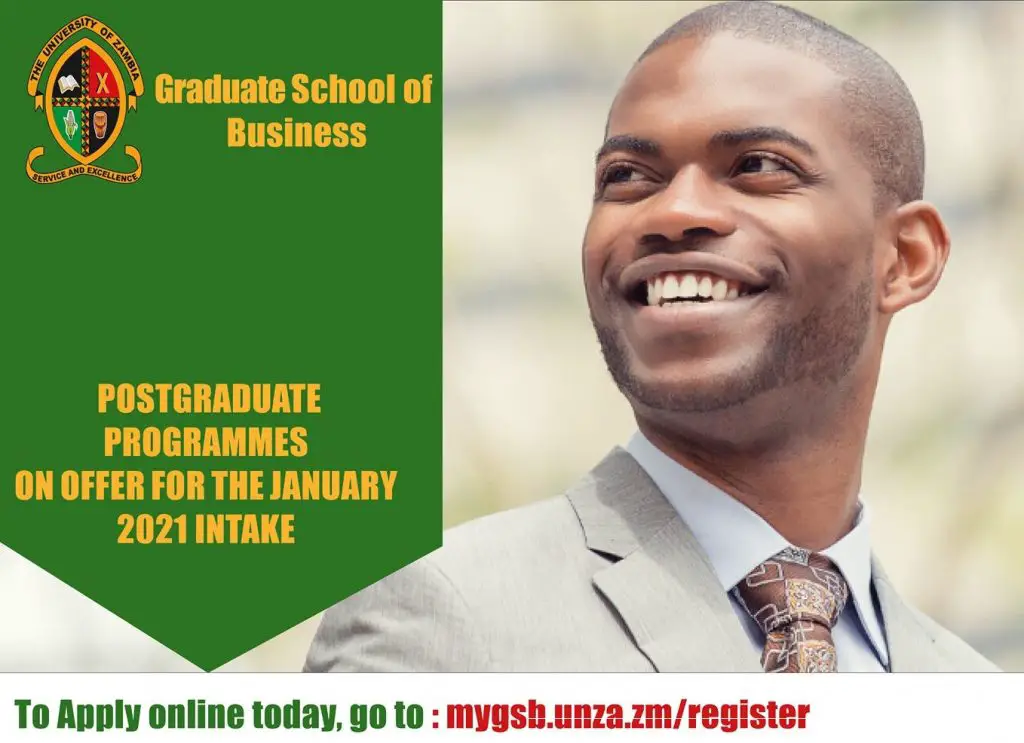 UNZA GSB Application Form – 2024/2025 Intake