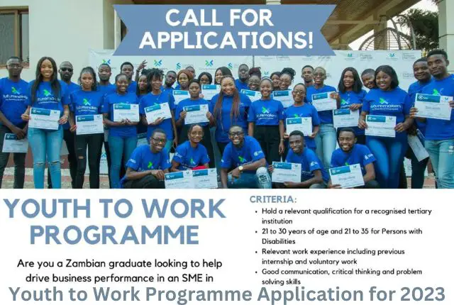 Youth to Work Programme Application for 2023